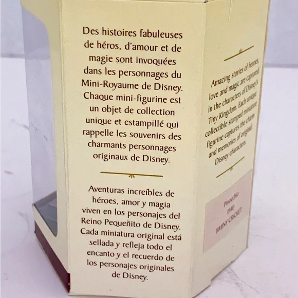 NIB Disney Tiny Kingdom Jiminy Cricket Figurine in Box Vintage